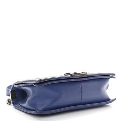 Chanel Calfskin Quilted Medium Boy Flap Blue 4 of 10
