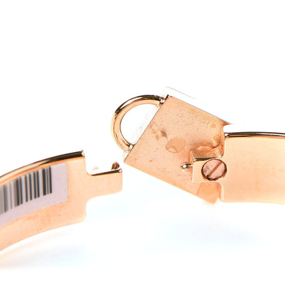 Hermes Enamel Narrow Clic Cadenas Bracelet GM Rose Dragee 4 of 7