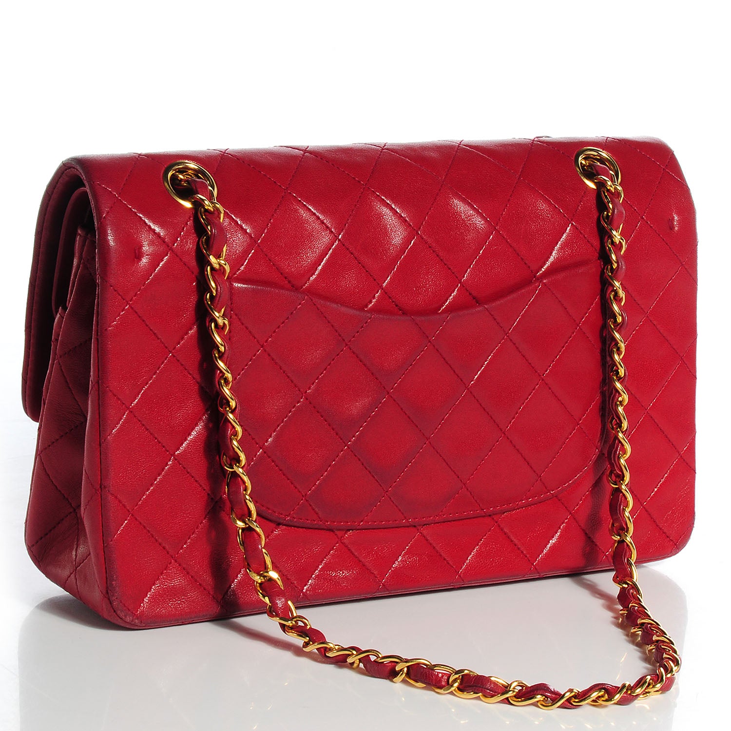 Chanel Lambskin Quilted Medium Double Flap Red 3 of 11
