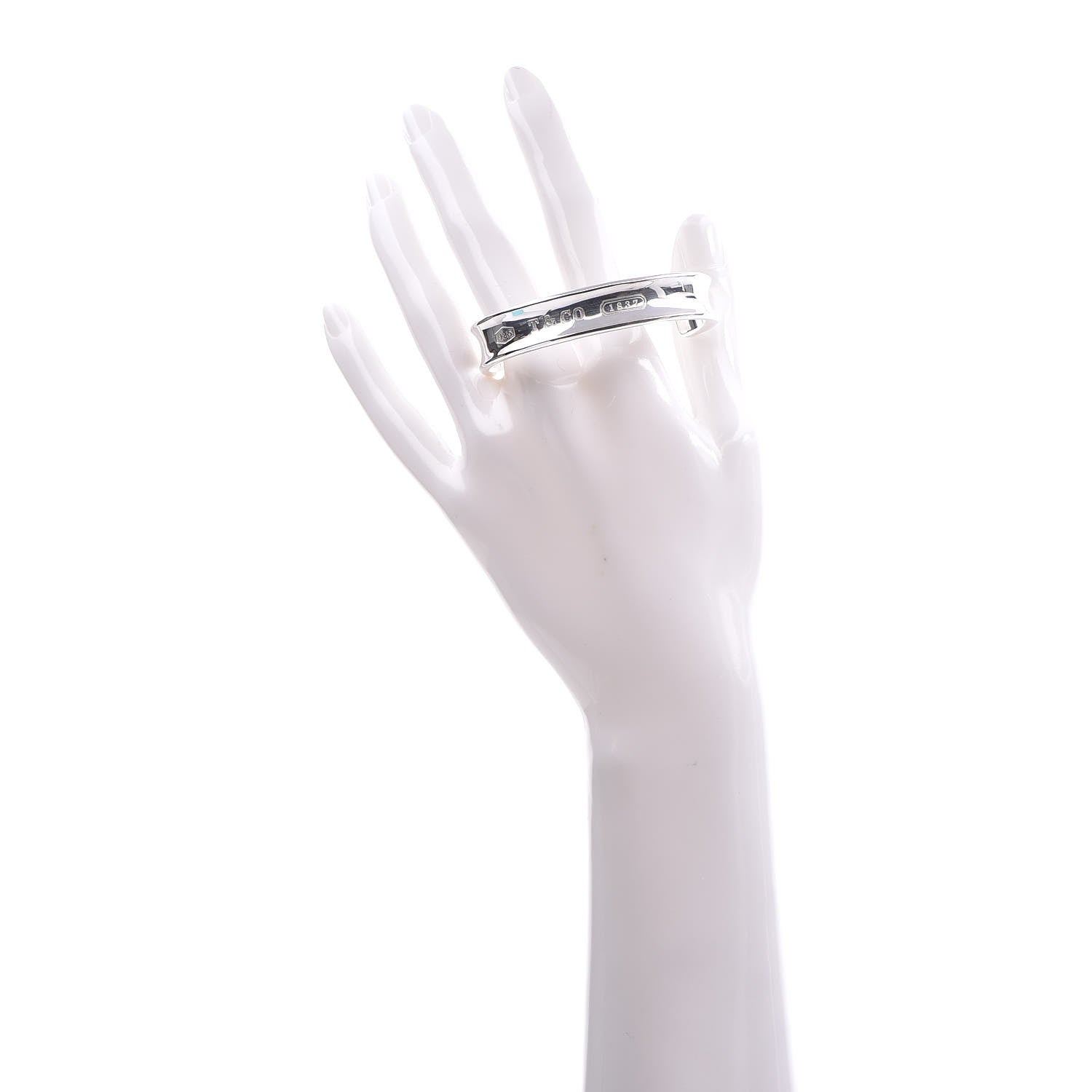 Tiffany Sterling Silver 1837 Cuff Bracelet 2 of 5