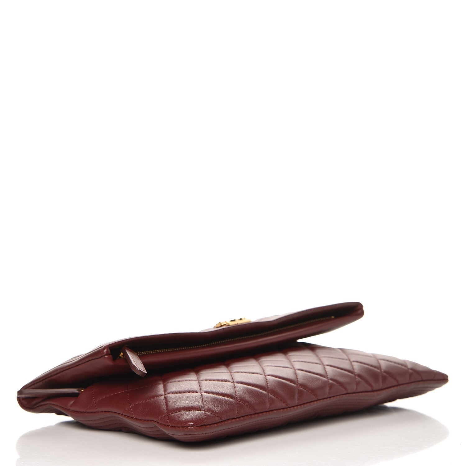 Chanel Lambskin Quilted Beauty CC Boy Clutch Red 4 of 7