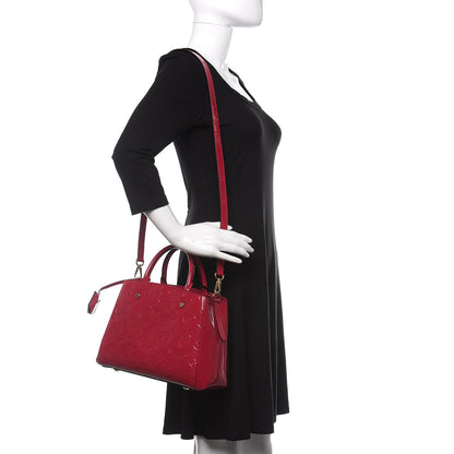 Louis Vuitton Vernis Montaigne BB Magenta 2 of 10