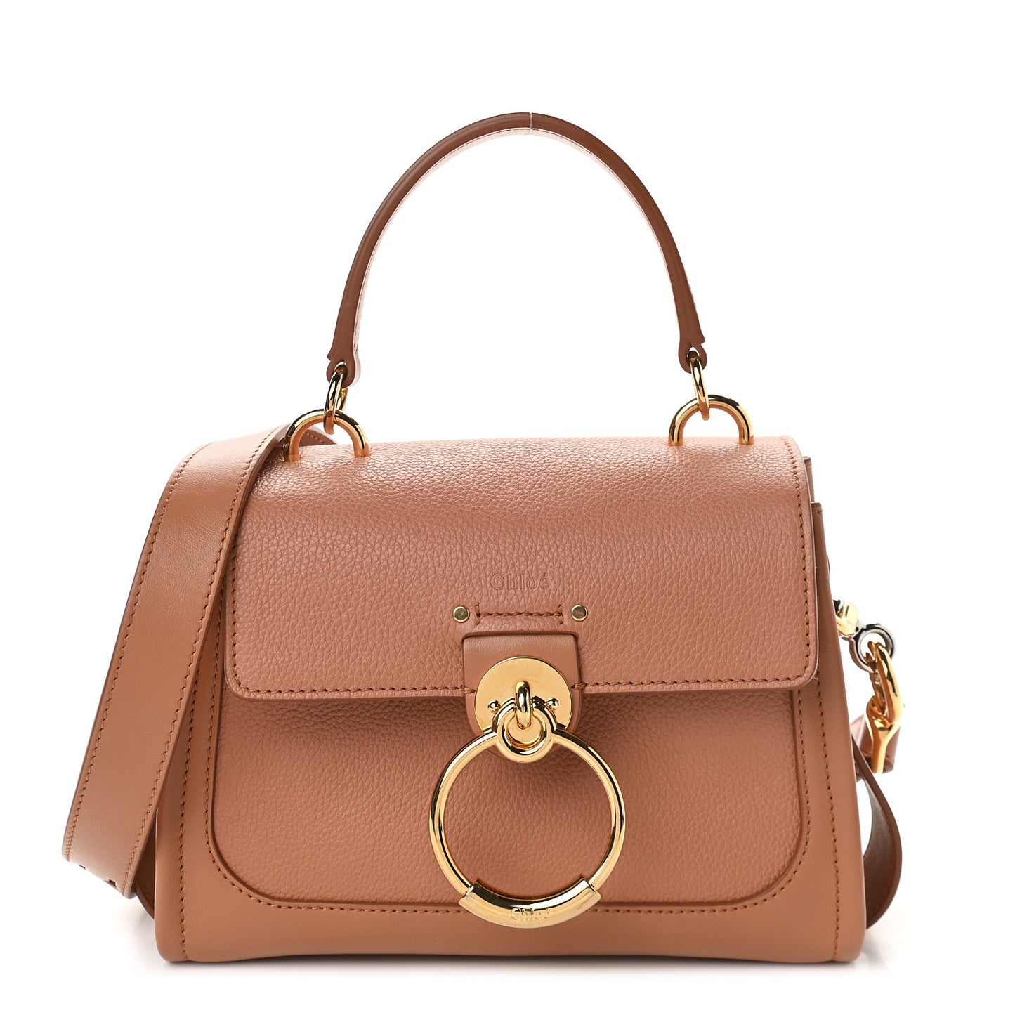 Calfskin Mini Tess Day Bag Marrone