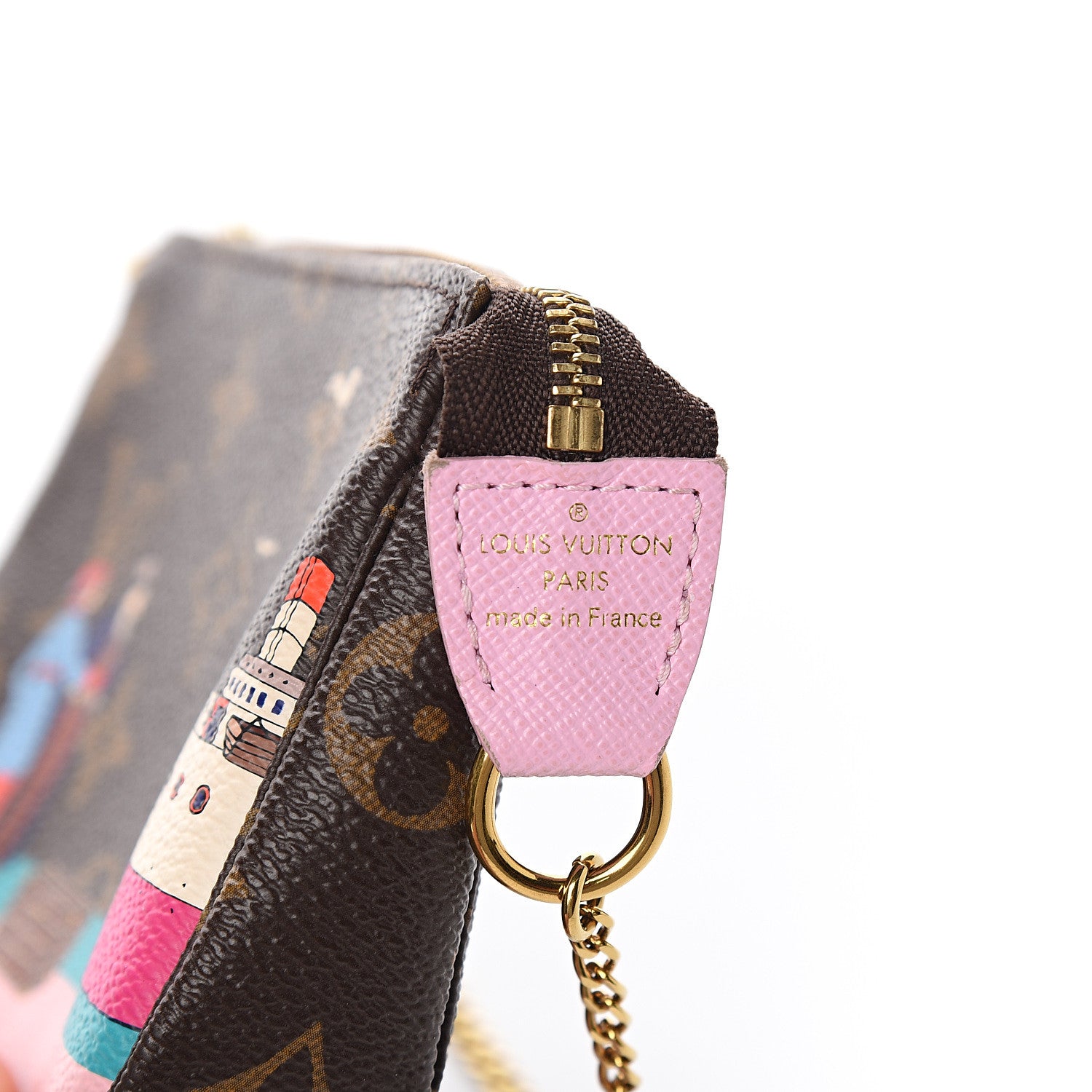 Louis Vuitton Monogram 2016 Christmas Animation Mini Pochette Accessories Rose Ballerine 5 of 7