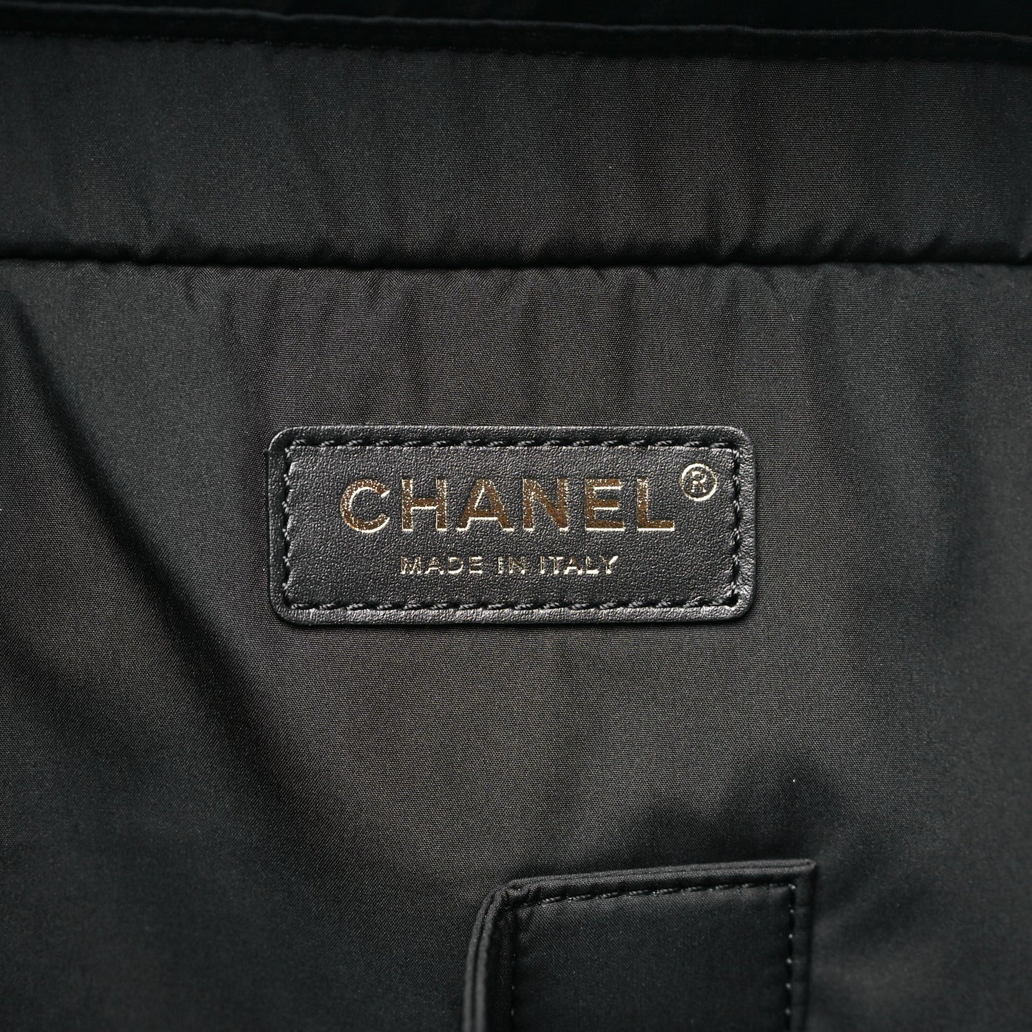 Shiny Grained Calfskin Quilted Large Travel Bowling Bag Black
