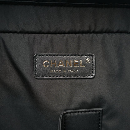 Chanel Shiny Grained Calfskin Quilted Large Travel Bowling Bag Black 6 of 10