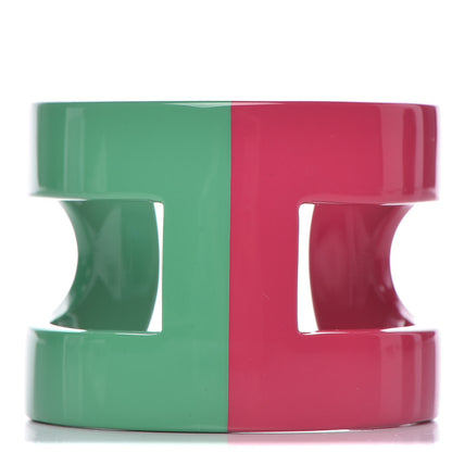 Hermes Lacquered Wood Ano Bracelet PM Intense Green Azalea 1 of 7