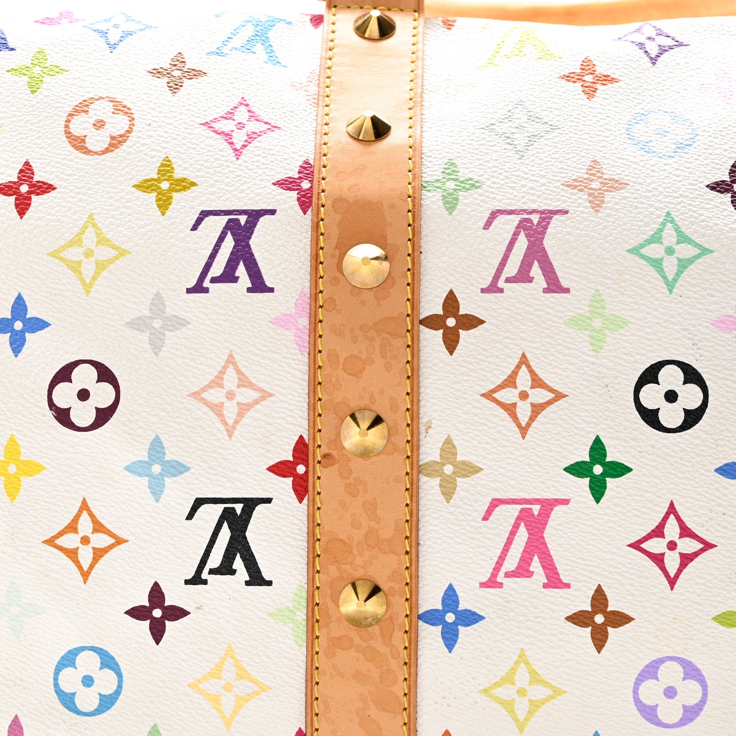 Louis Vuitton Monogram Multicolor Keepall 45 White 12 of 21
