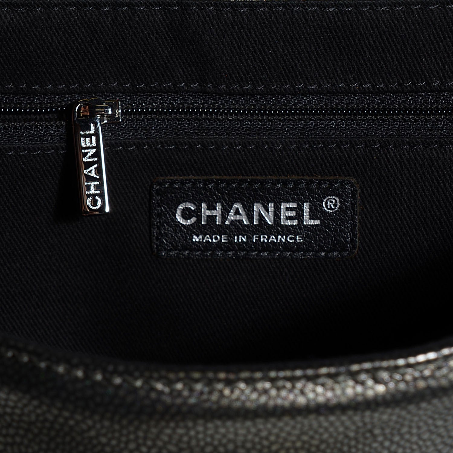 Chanel Caviar Half Moon Large Flap Dark Silver 6 of 7