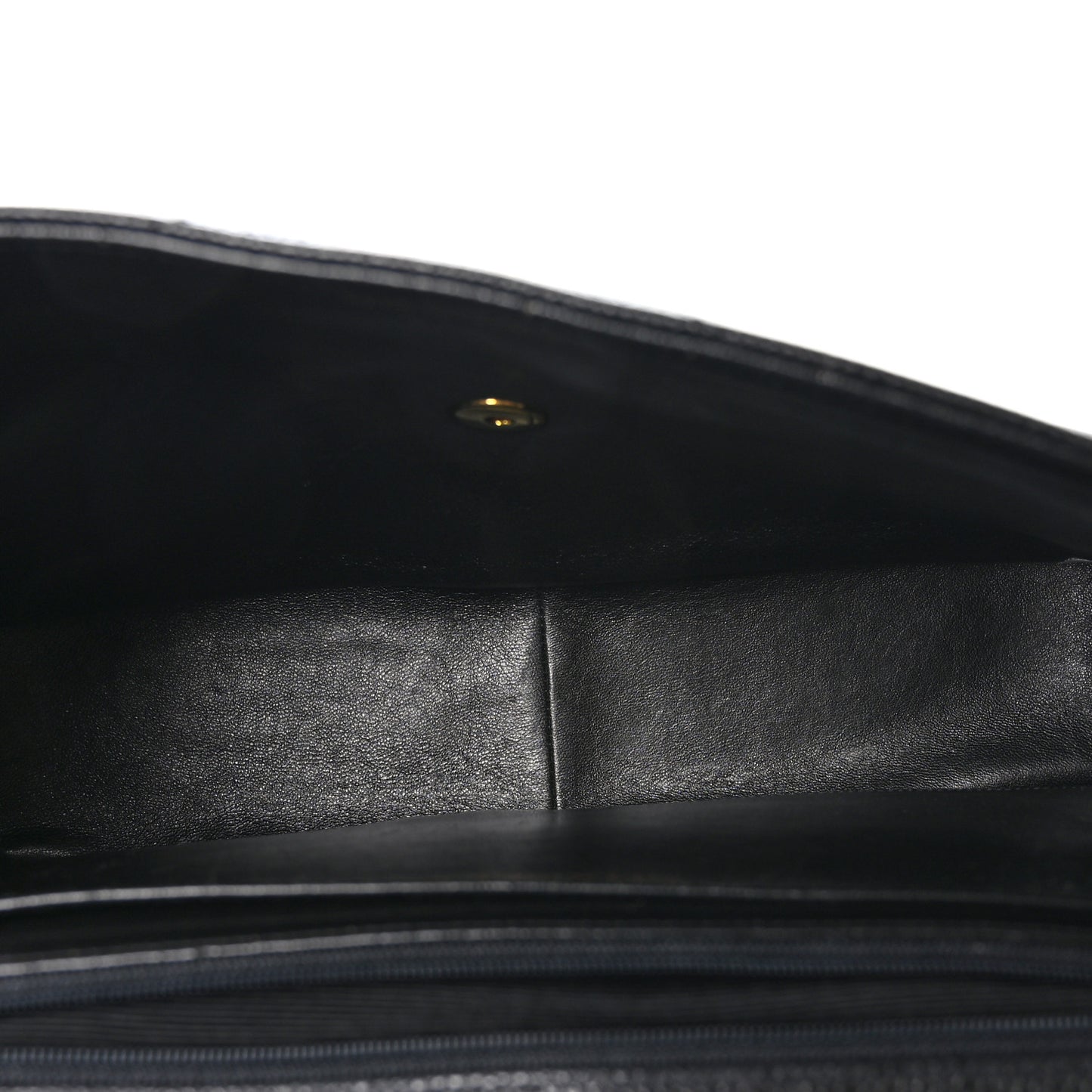 Caviar Chevron Quilted Jumbo Single Flap Black