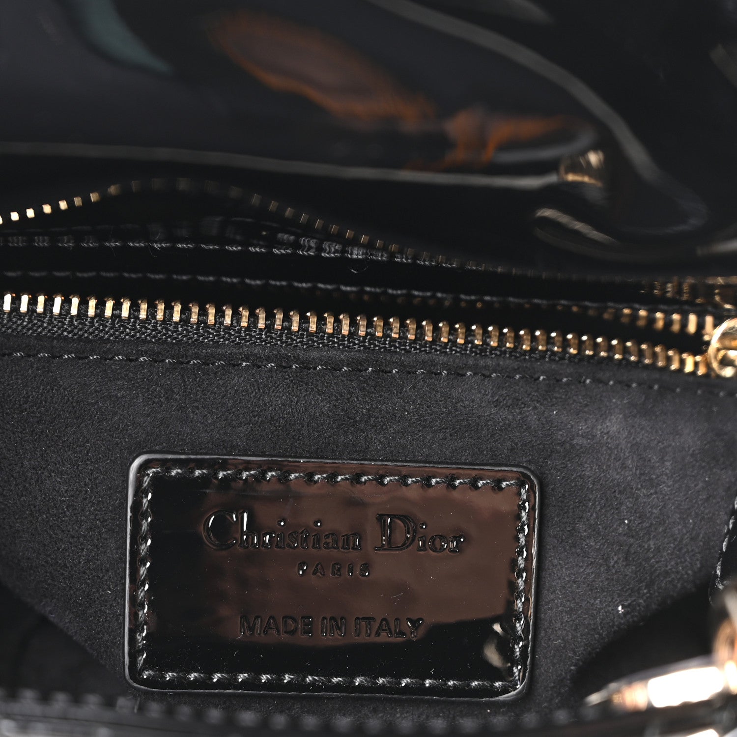 Christian Dior Patent Cannage Mini Lady Dior Black 6 of 9