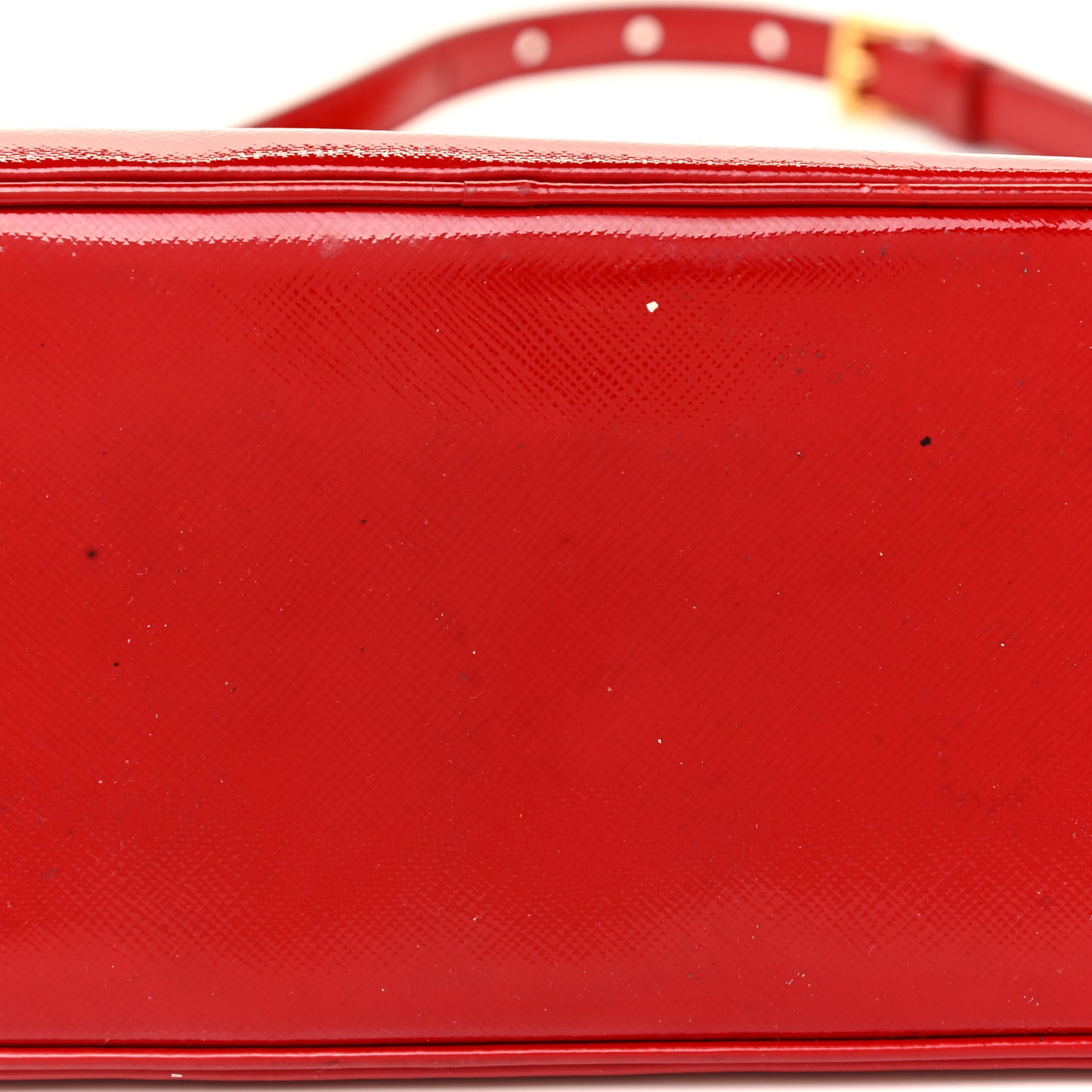 Saffiano Vernice Mini Galleria Double Zip Tote Rosso