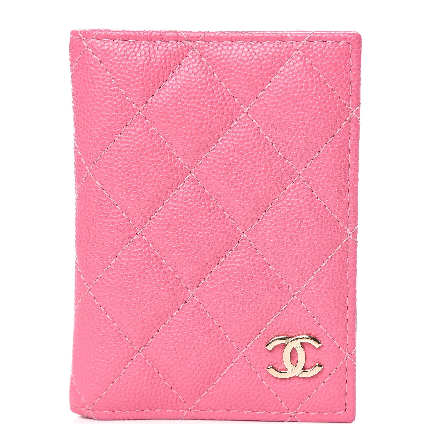 Chanel Caviar Quilted Card Holder Wallet Pink 1 of 7