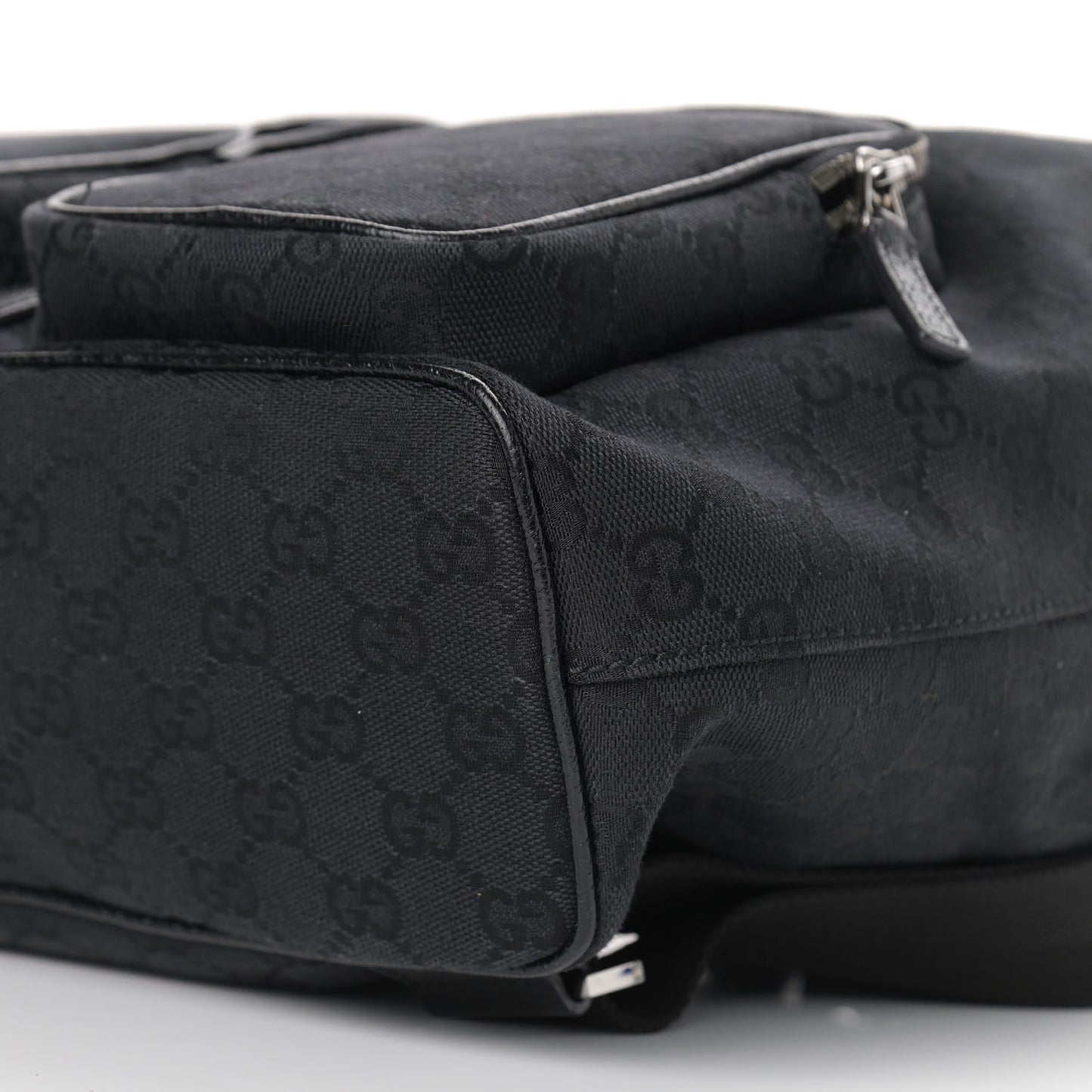 GG Monogram Single Buckle Backpack Black