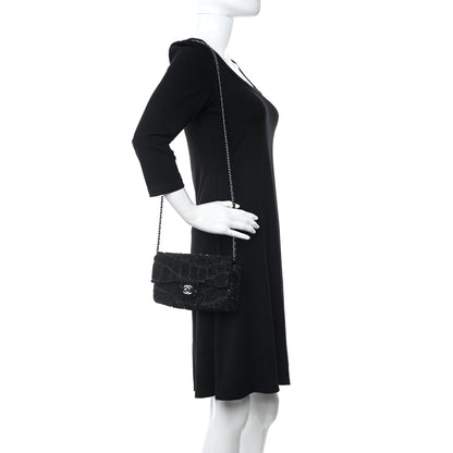 Chanel Sequin Single Flap Black 2 of 10