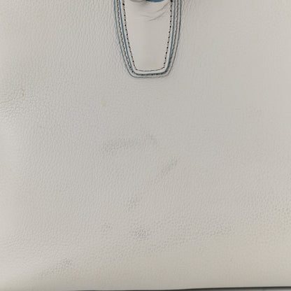 MCM Grained Calfskin Large Milla Tote Whisper Grey 13 of 15