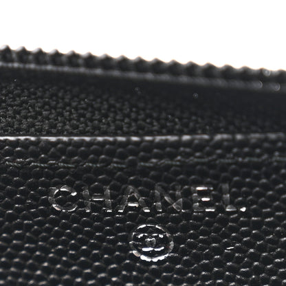 Chanel Caviar Quilted Boy Long Zip Around Wallet Black 6 of 8
