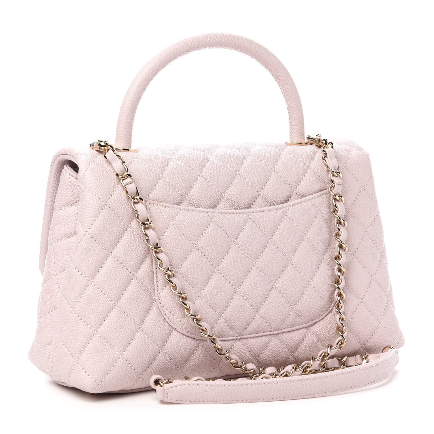Chanel Caviar Quilted Small Coco Handle Flap Lilas Lilac 3 of 11