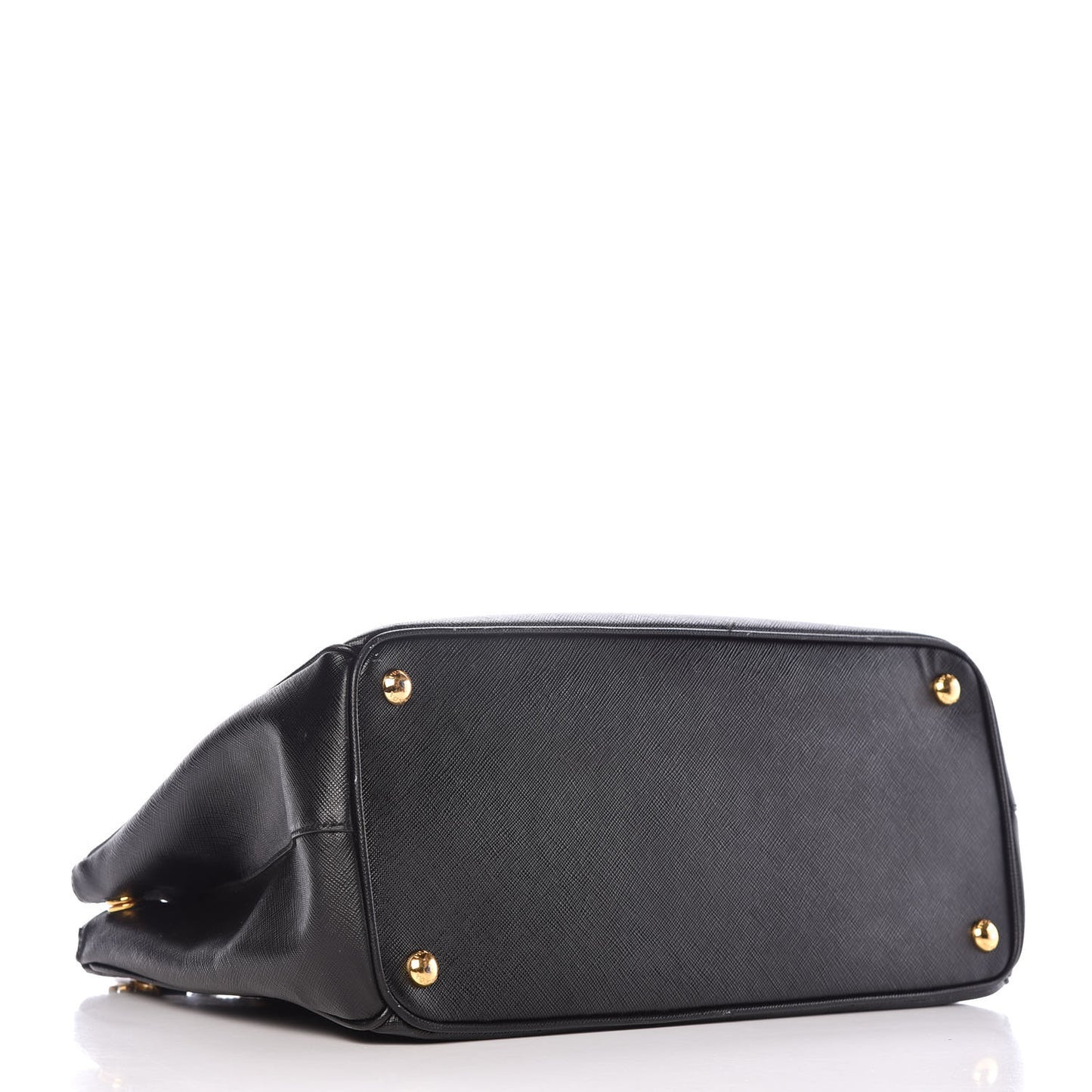 Saffiano Medium Galleria Double Zip Tote Black