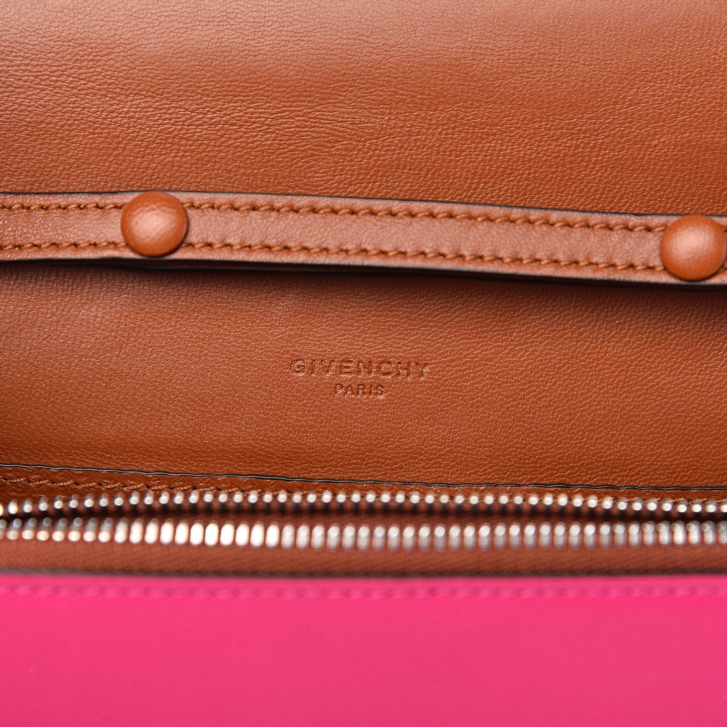 Lambskin Emblem Chain Wallet Cyclamen