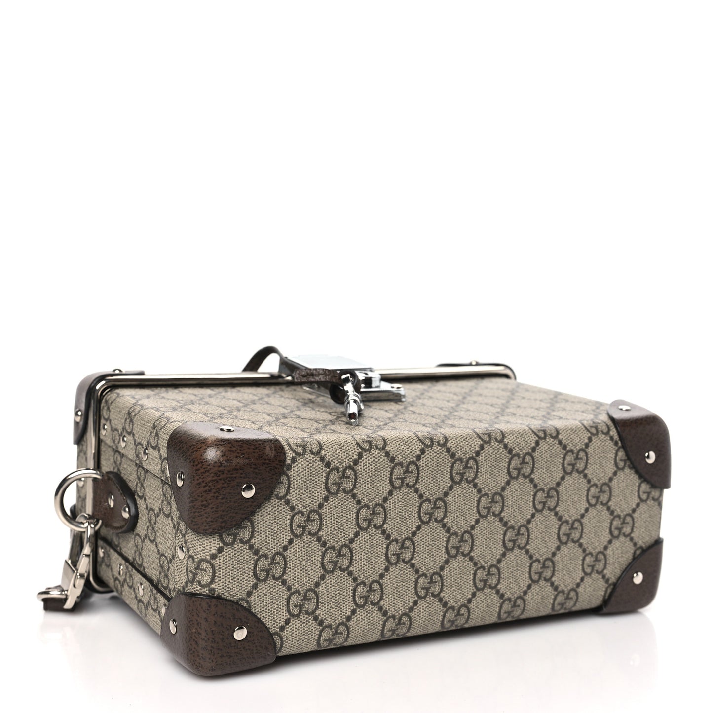 GG Supreme Monogram Globe-Trotter Beauty Case Brown