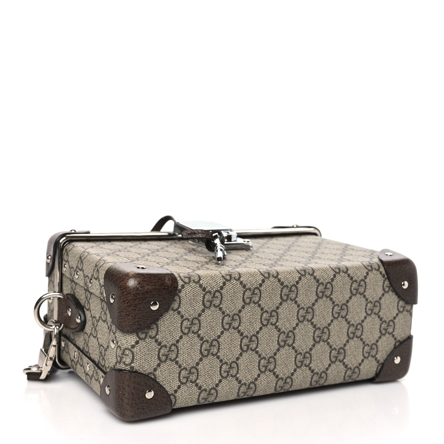 Gucci GG Supreme Monogram Globe-Trotter Beauty Case Brown 4 of 10