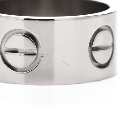 Cartier 18K White Gold 11mm LOVE Ring 66 11.5 3 of 5