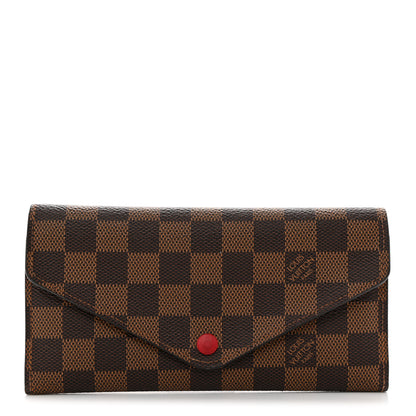 Louis Vuitton LOUIS VUITTON Damier Ebene Josephine Wallet Red 1 of 9