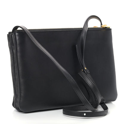 Celine Lambskin Large Trio Crossbody Bag Black 3 of 11