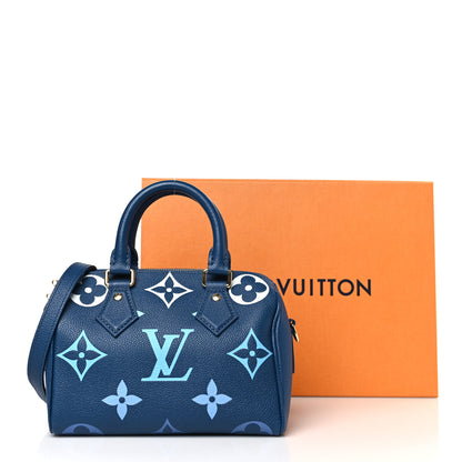 Louis Vuitton Empreinte Monogram Giant Speedy Bandouliere 20 Degrade Blue 9 of 9