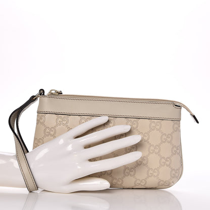 Gucci Guccissima Wristlet Off White 2 of 9