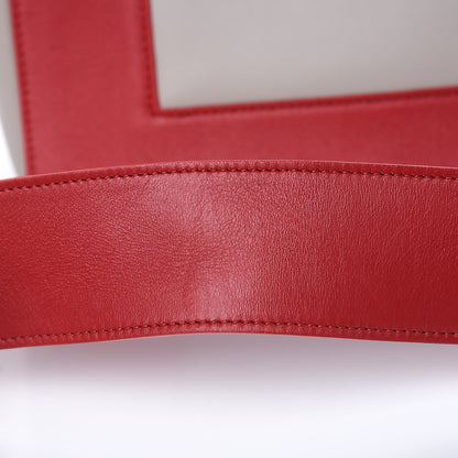 Celine Shiny Smooth Calfskin Medium Frame Shoulder Bag Poppy Red Clay 15 of 15