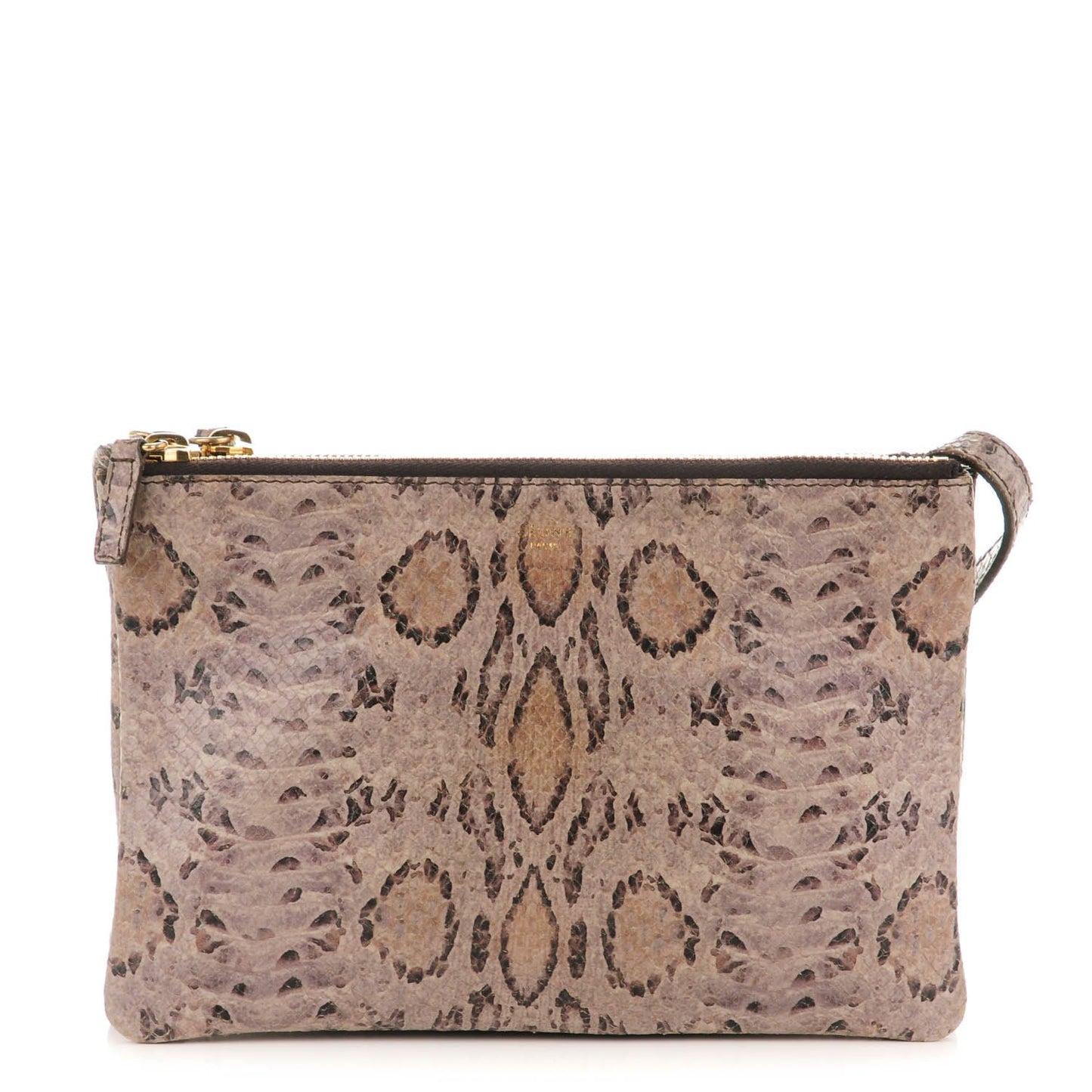 Emobssed Small Trio Crossbody Bag Grey
