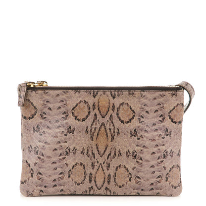 Celine Emobssed Small Trio Crossbody Bag Grey 1 of 7