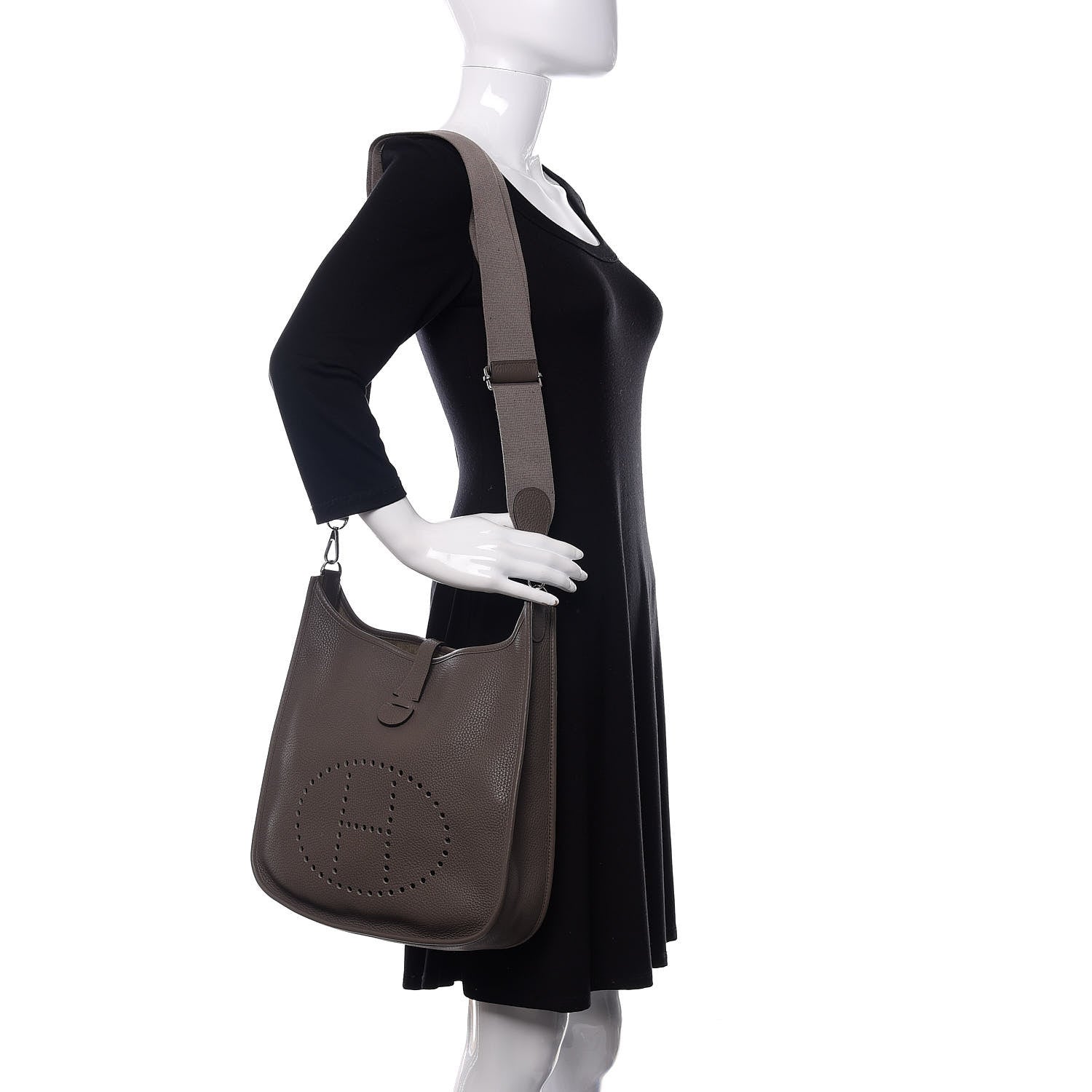 Hermes Taurillon Clemence Evelyne III GM Etain 2 of 10