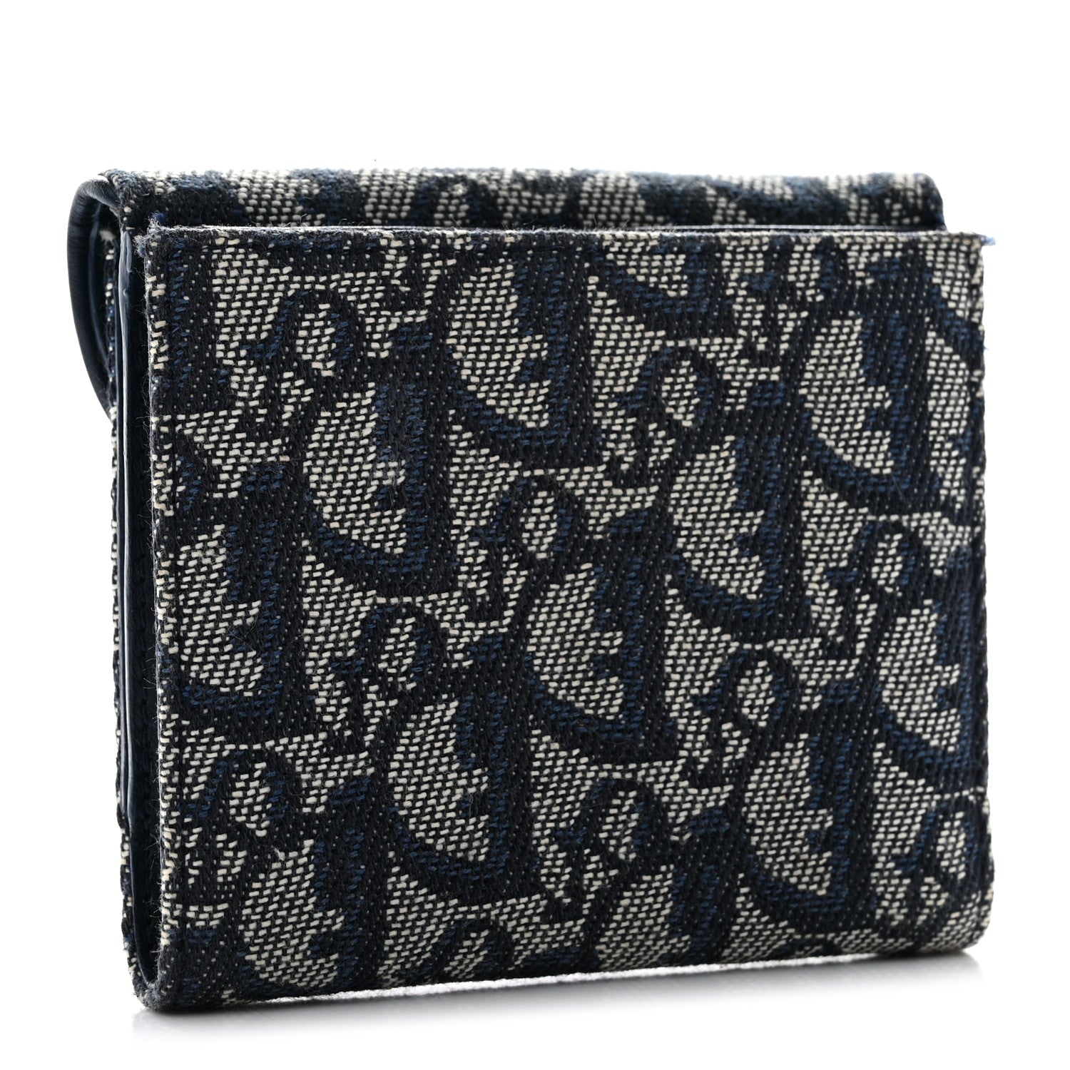 Christian Dior Monogram Compact Saddle Wallet Blue 3 of 10
