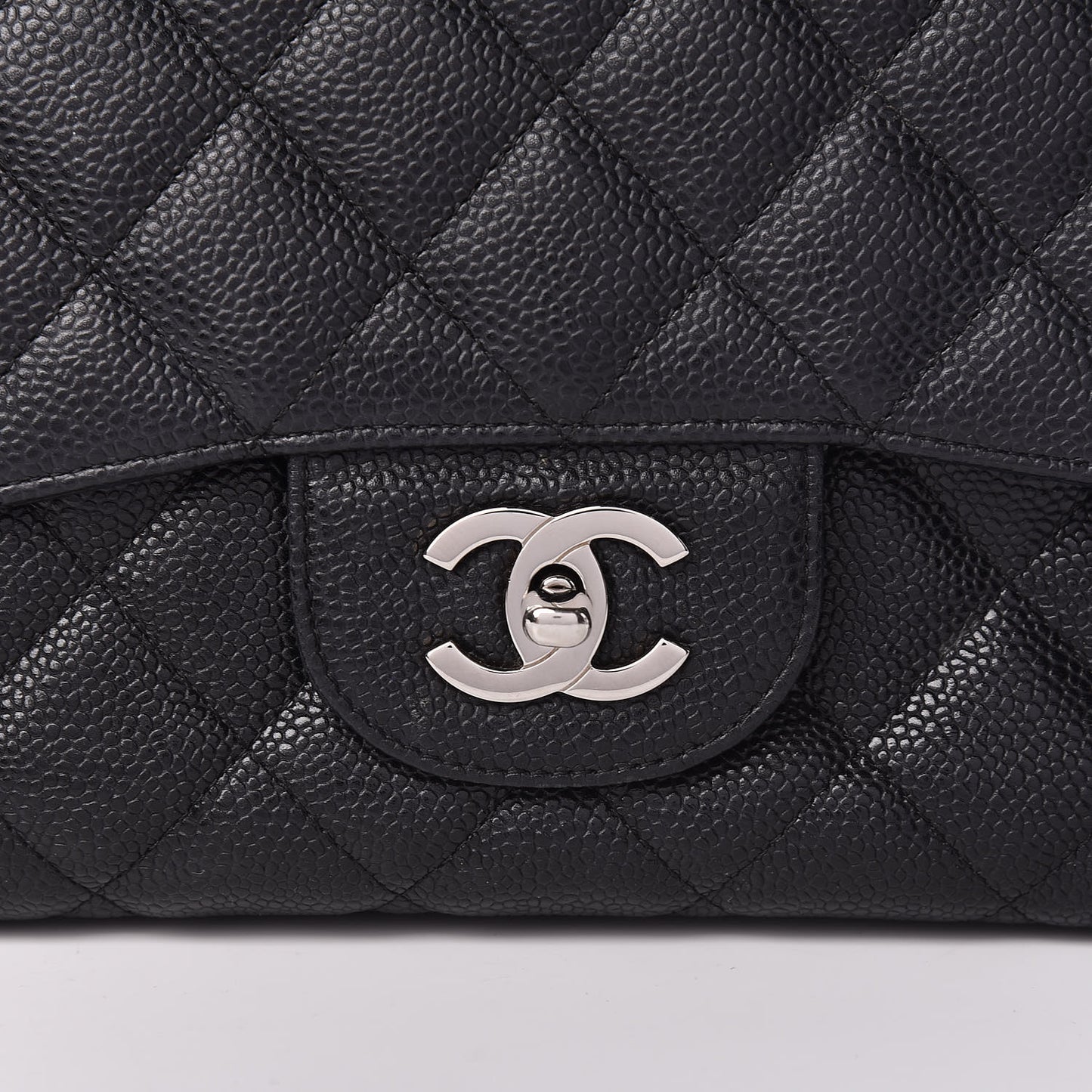 Caviar Quilted Jumbo Single Flap Black