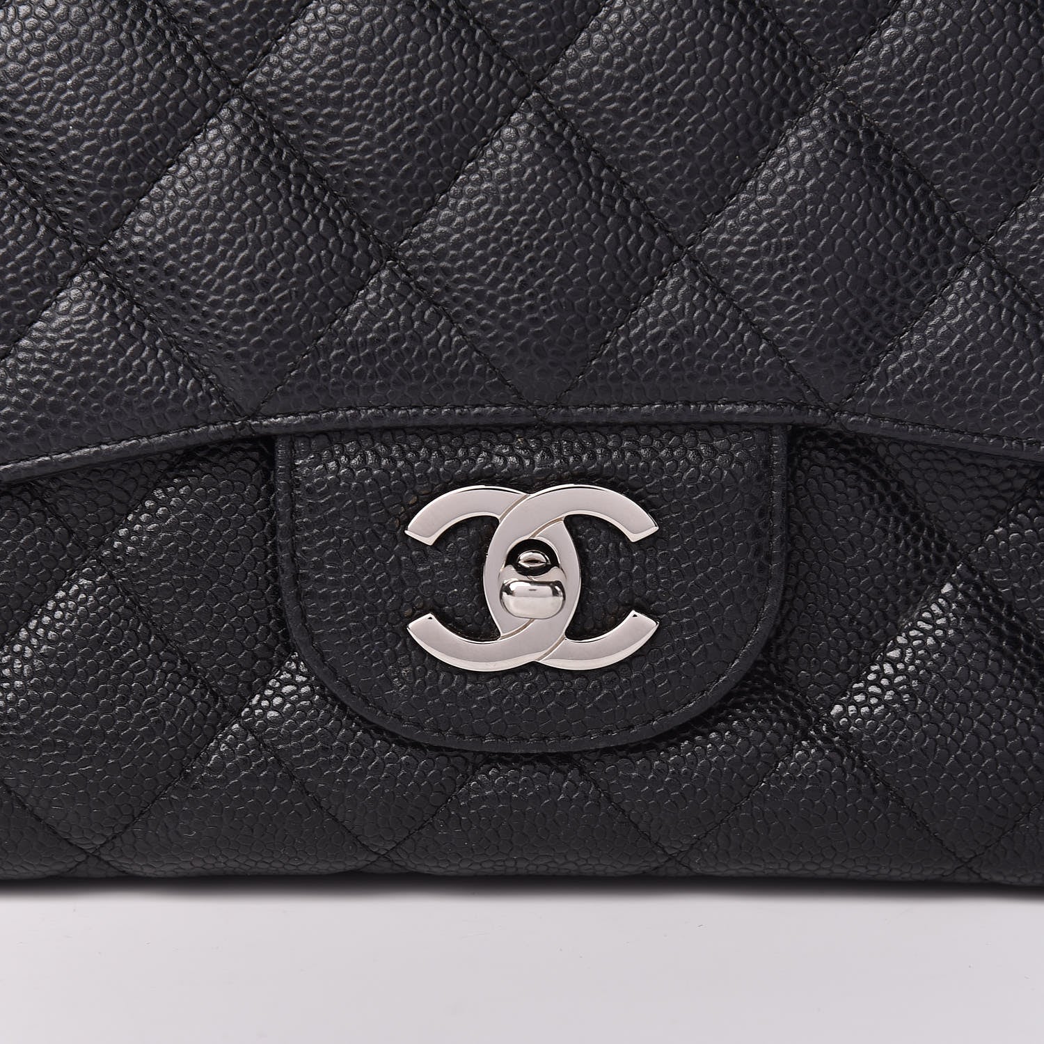 Chanel Caviar Quilted Jumbo Single Flap Black 16 of 17