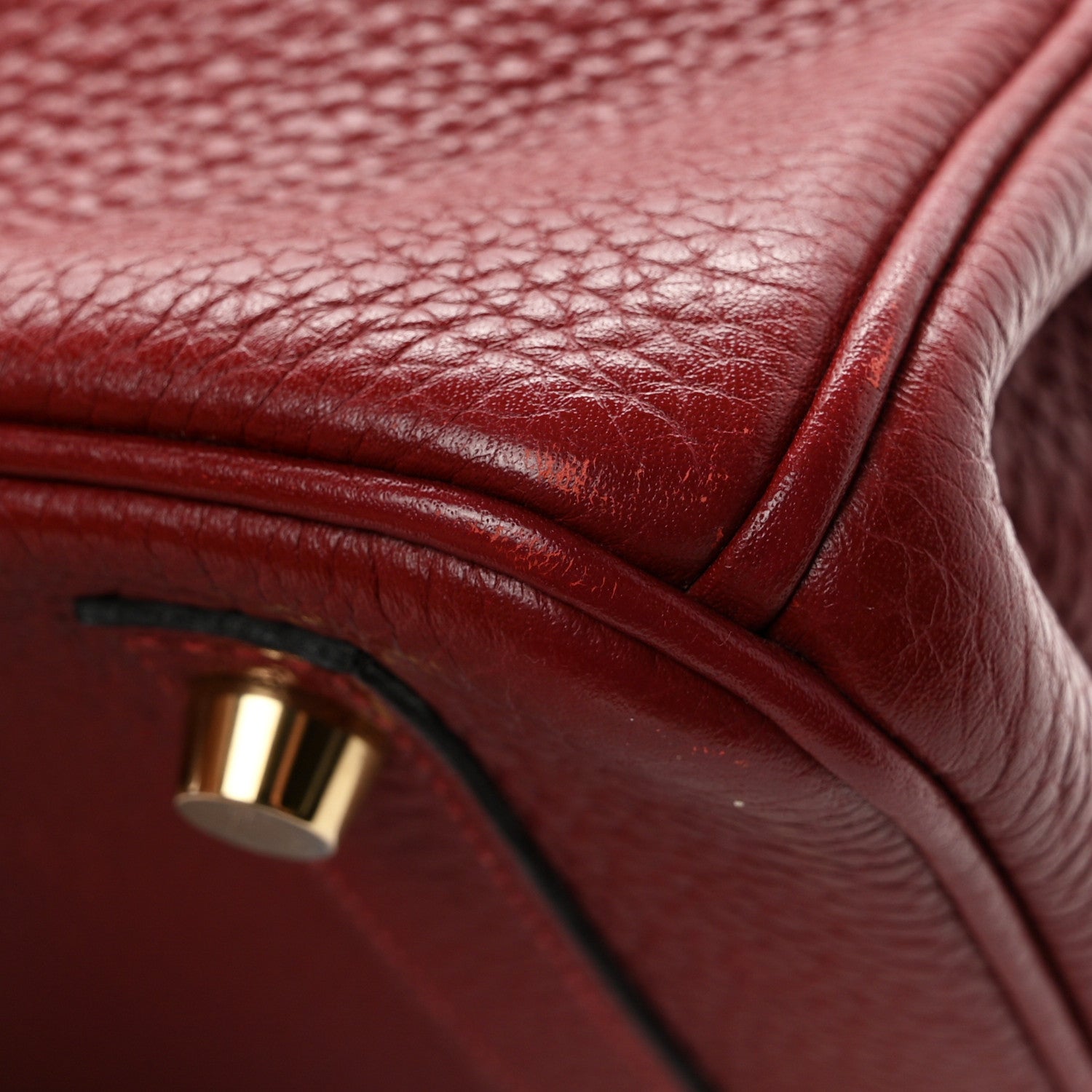 Hermes Taurillon Clemence Birkin 30 Rouge H 11 of 13