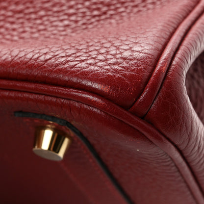 Hermes Taurillon Clemence Birkin 30 Rouge H 11 of 13
