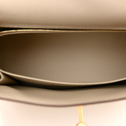 Hermes Epsom Kelly Sellier 25 Craie 5 of 11