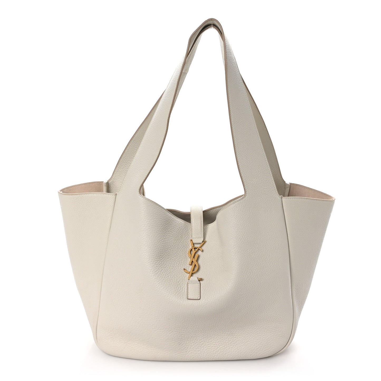 Grained Deerskin Bea Tote Blanc Vintage