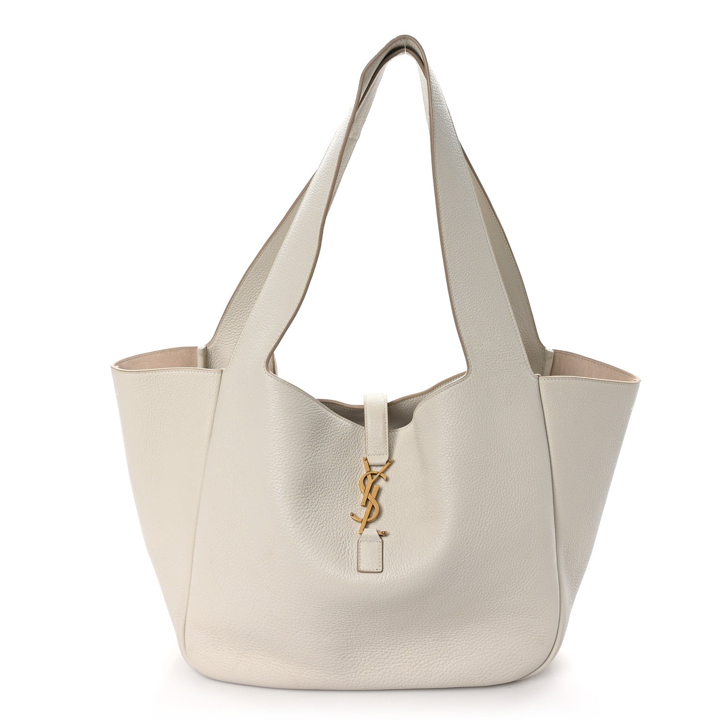 Saint Laurent Grained Deerskin Bea Tote Blanc Vintage 1 of 10