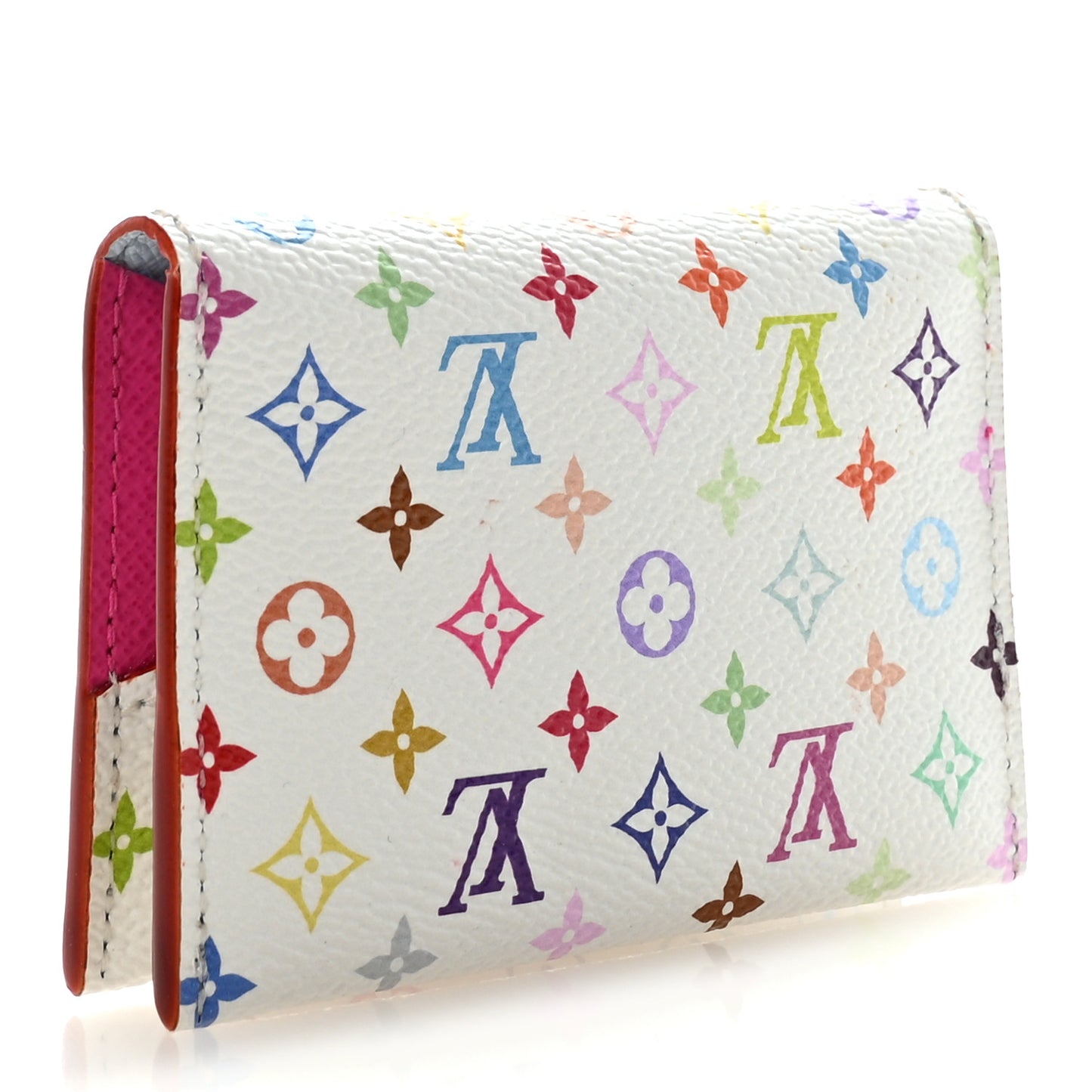 LV X TM Monogram Multicolor Slim Card Holder White