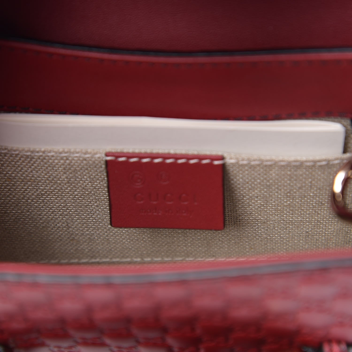 Gucci Soft Microguccissima Mini Emily Chain Shoulder Bag Rosso 5 of 9