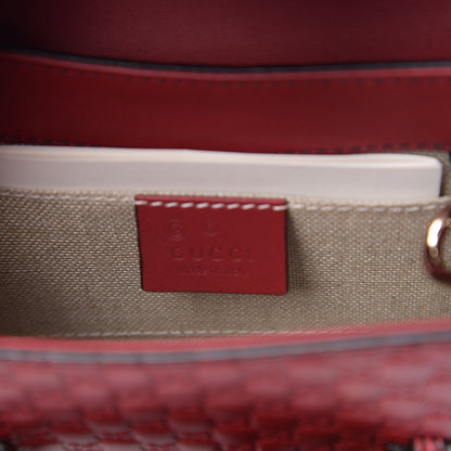Gucci Soft Microguccissima Mini Emily Chain Shoulder Bag Rosso 5 of 9