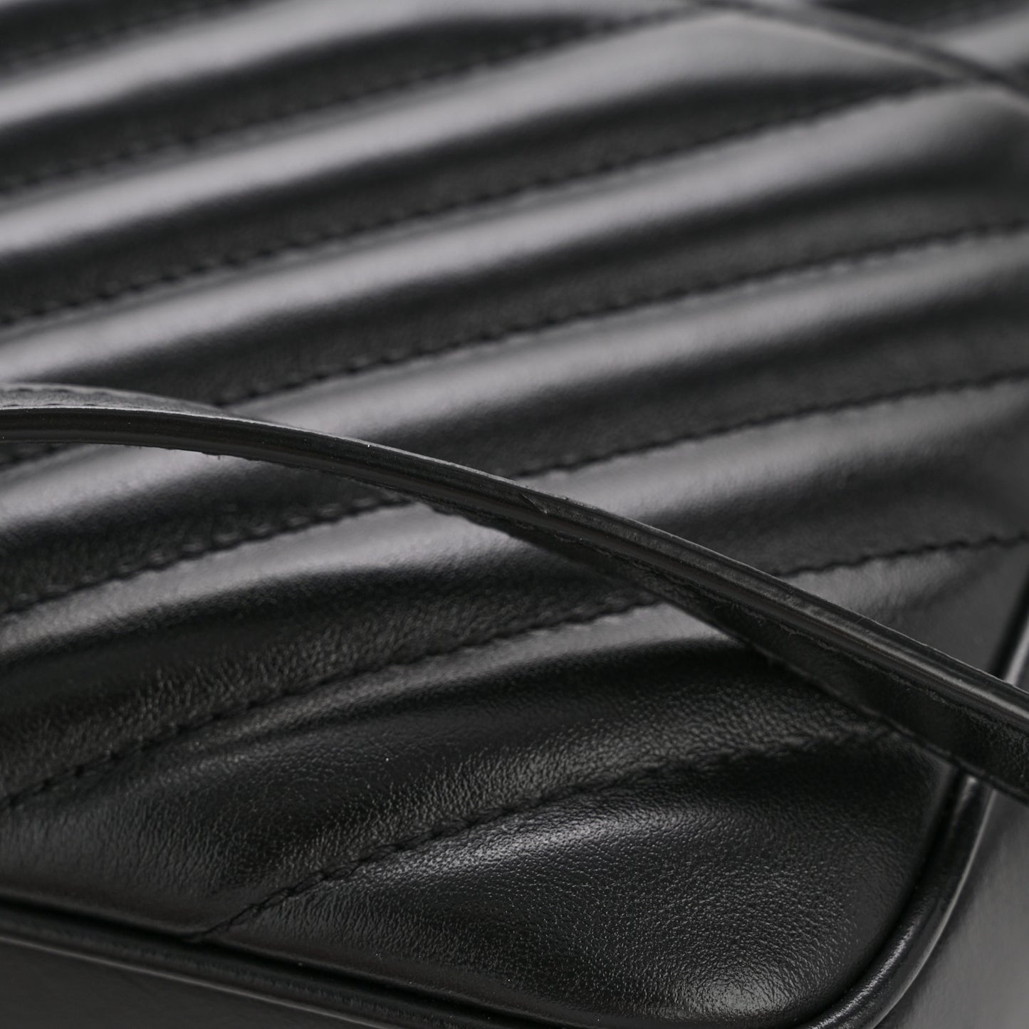 Calfskin Matelasse Monogram Lou Camera Bag Black