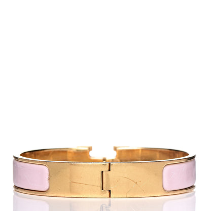 Hermes Enamel Narrow Clic Clac H Bracelet PM Rose Nacarat 3 of 5
