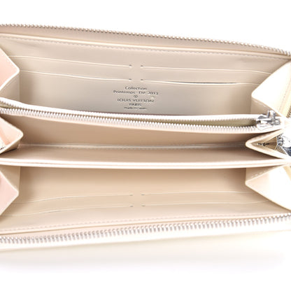 Louis Vuitton Shiny Calfskin Damier Facette Zippy Wallet Creme 5 of 6