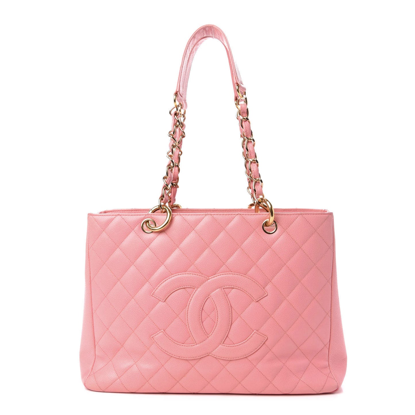 Caviar Quilted Grand Shopping Tote GST Pink
